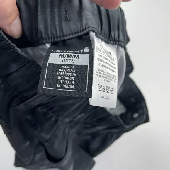 Carhartt Shorts Boys M 10 12 Black Tie-Dye Flat Front Elastic Waist APP1859 - Picture 6 of 9